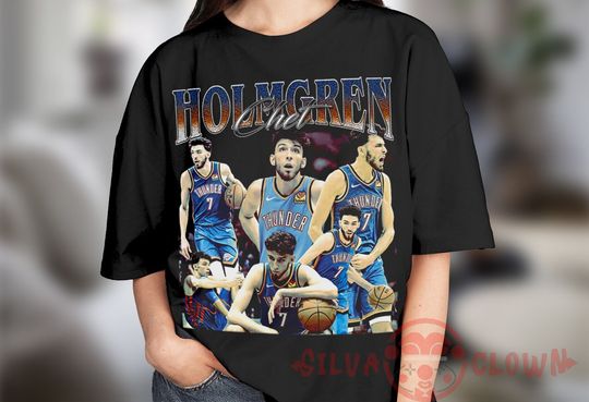 Discover Chet Holmgren Graphic T-Shirt, Chet Holmgren Retro Basketball Shirt, Chet Holmgren Vintage 90s Basketball Bootleg Style T-Shirt