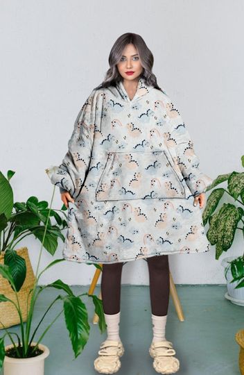 Discover Dinosaur Hooded Blanket, Dinosaur Snug Oversized Wearable Hoodie Blanket, Hoodie 3D, Holiday/Festival Hooded Blanket