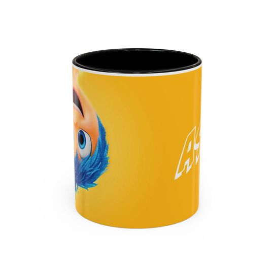 Disney Inside Out Accent Coffee Mug, Two-Sided Design,   Joy Sadness Anger Fear Disgust, Gift for Disney Fans, Office Mug,