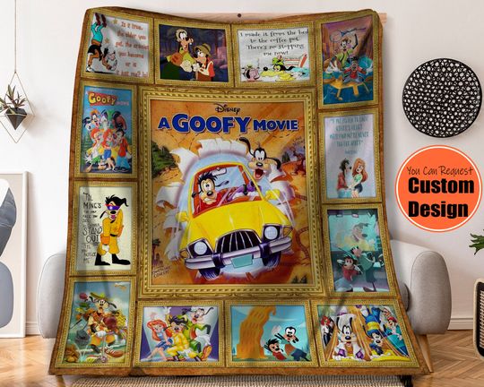 A Goofy Movie Throw Blanket, Goofy Max And Roxanne  Home Decor,  Throw Blanket For Kid Baby Adults, Cute  Christmas Gift