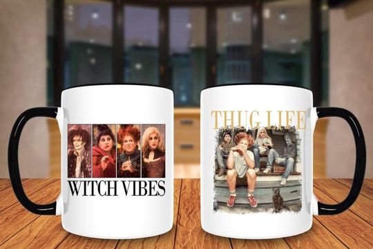 Hocus Pocus Disney Coffee Mug - Ceramic Spooky Halloween Coffee Mug, Unique Cute Gift for Mom, Friends, Birthday, Teacher Appreciation