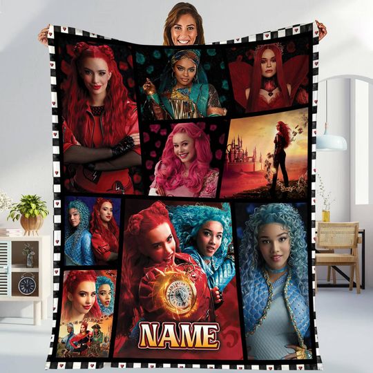 Descendants The Rise of Red Blanket Descendants Throw Blanket Disneyland Villains Descendants Blanket for Bed Coach Sofa