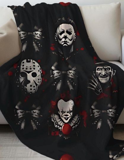 Discover HALLOWEEN BLANKET, HORROR Movie Blanket, Velveteen Plush Scary Blanket, Elm Blanket, Michae Blanket, Coque Blanket, Goth Blanket