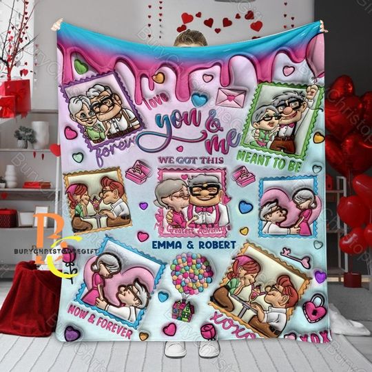 Carl And Ellie Blanket, Up Movie Blanket, Carl Ellie Throw Blanket, Custom Blanket, Carl Ellie Warm Blanket, Carl And Ellie Gift