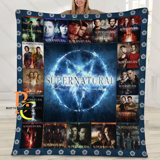 Supernatural Blanket, Winchester Brothers Blanket, Winchester Blanket, Supernatural Gift, Supernatural Comforter Blanket, Soft Blanket