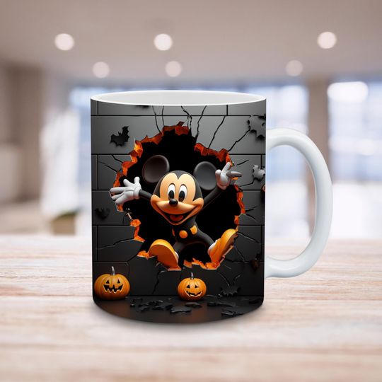 Discover 3D Halloween Mini Classic Cartoon Character Mug Wrap Resizable Mug Sublimation Wrap