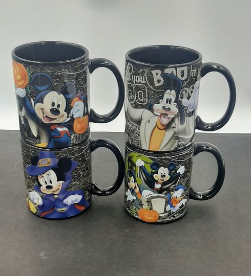 Discover Disney Halloween Coffee Cups/Mugs Set of 4