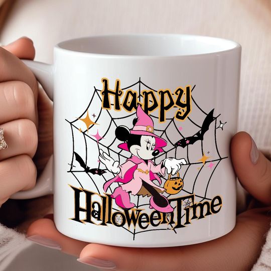 Discover Minnie Mouse Halloween Mug, Minnie Happy Halloween Time Mug, Minnie Mouse Mug, Minnie Mouse Fan, Spooky Minnie Mug, Disney Halloween Mug