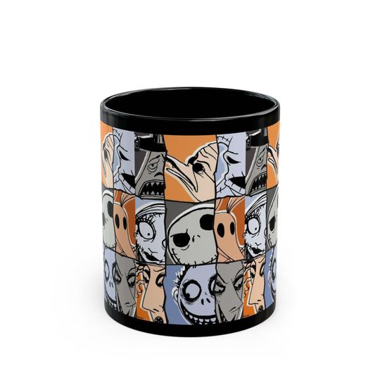 Discover Nightmare before Christmas | Disney Mug | Disneyland | Christmas Present | Gift | Halloween Mug | Halloween | Black Mug