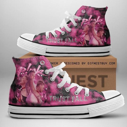 Discover P!nk Shoes, Pink Trustfall Girl Shoes, Pink Summer Carnival 2024 Sneakers, Pink Tour 2024 Shoes, Pink World Tour, Pink Single Fan