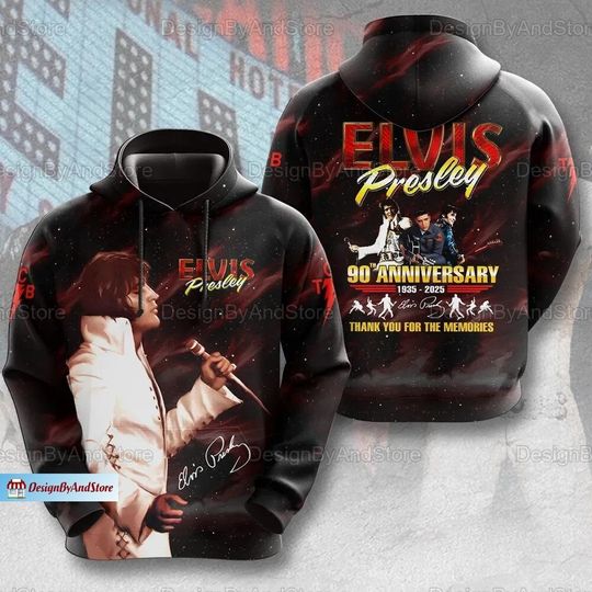 Discover Elvis Presley 3D Hoodie, Elvis Presley Hoodie, Elvis Presley Women Hoodie, Elvis Presley Aesthetic Hoodie, Elvis King Unisex Hoodie