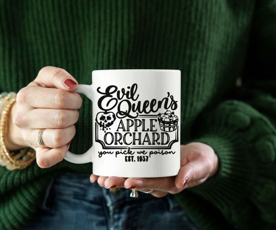 Discover Evil Queeen Apple Orchard Mug, Evil Villians Cup, Princess Movie Fans Evil Queen Mug, Gift For Christmas, Family Vacation Gift