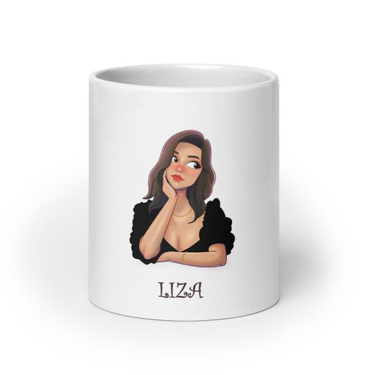Discover Portrait Personalize Gift, White glossy mug