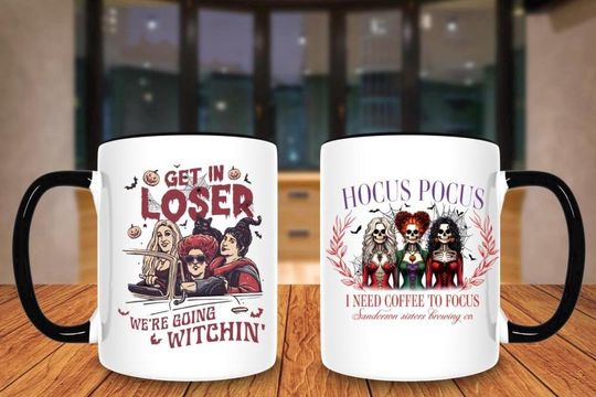 Discover Hocus Pocus Disney Coffee Mug - Ceramic Spooky Halloween Coffee Mug,  Unique Cute Gift for Mom, Friends, Birthday, Teacher Appreciation
