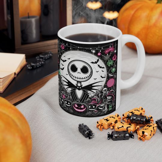 Discover Nightmare Before Christmas Jack Halloween Coffee Mug