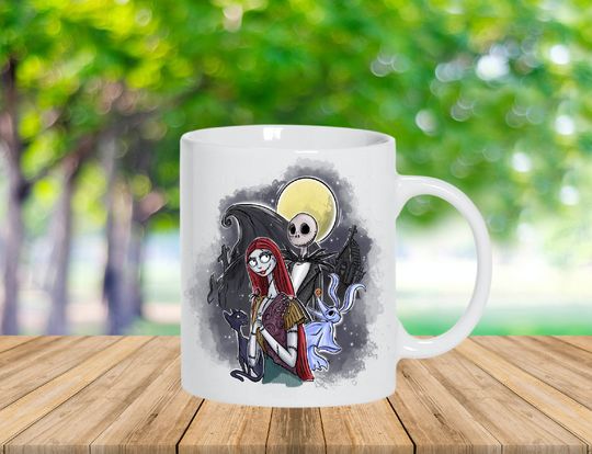 Discover Halloween Nightmare Mug, Jack & Sally Coffee Mug | Halloween Gift | Valentine Gift | Couple Gift