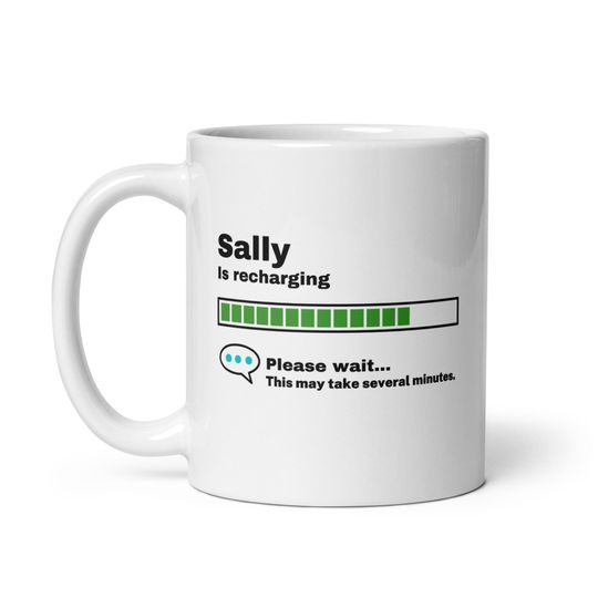 Discover Sally Mug-Sally Gift-Funny Sally Present-Sally Is Recharging-Sally Joke Mug-Under 10-Sarcastic Sally Gift