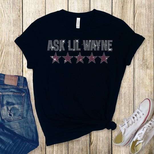 5 Star Rhinestone Concert Shirt, Outwear Bling Bling, Hip Hop Rhinestone Shirt, Nicki Shirt, Minaj Concert Shirt