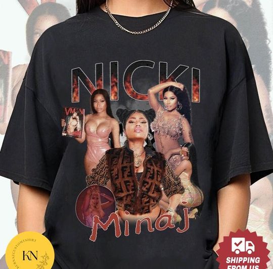 Discover Nicki Minaj Graphic Shirt, Nicki Minaj Tour 2024 Shirt, Retro Nicki Minaj Design Shirt, Nicki Minaj Gift, Rapper Homage Graphic Shirt