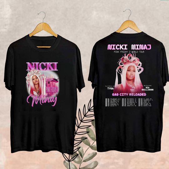 Discover Graphic Pink Friday 2 Nicki Minaj TShirt, Gag City Shirt, Nicki Minaj Pink Friday 2 Tour 2024 Shirt, Nicki Minaj Fan Gift, Nicki Minaj Merch