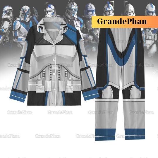 Star Wars Captain Rex Costume Pajamas Christmas, The Mandalorian, Womens Disney Pajamas