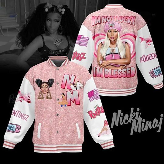 Nicki Minaj Baseball Jacket, Nicki Minaj Pink Friday 2 Concert Shirt, Nicki Minaj 2024 Tour Tee, Rapper Homage Shirt, Streetwear Jacket