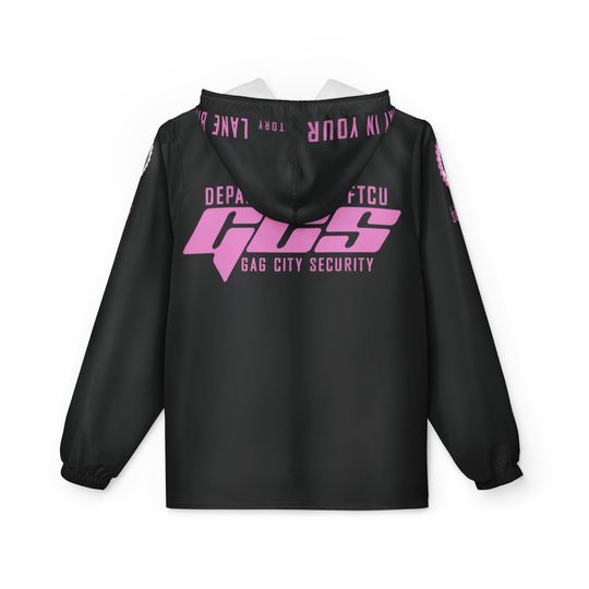 Nicki Minaj Gag City Security Jacket, Pink Friday 2 Tour, Gag City Tour, Black Unisex Windbreaker Jacket