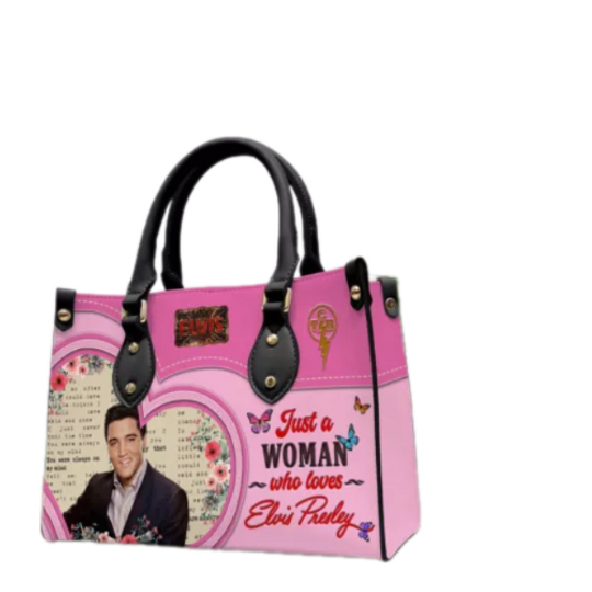 Discover Just A Women Who Loves Elvis Presley Forever Fan Pink Version Handbags