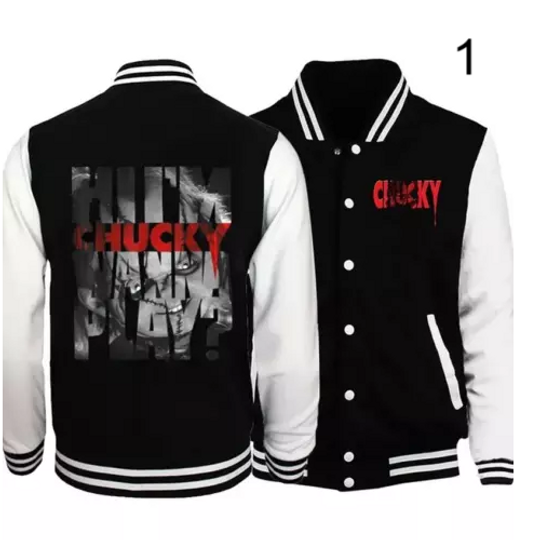 2024 Fashion Child'S Play Chucky and Tiffanys Baseball Jacket
