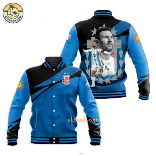 Lionel Messi Argentina National Team Copa America 2024 Baseball Jacket