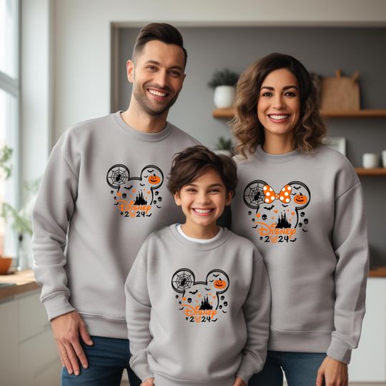 Discover Halloween Disney Family Sweatshirt, Disney 2024 Halloween Sweatshirt, Family Matching Sweater,Disney Halloween Hoodie, Disney Halloween 2024