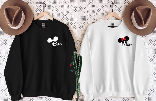 Discover Disney Family Vacation Sweatshirt, Disney Mom Dad Custom Name, Magical Disney World, Family Hoodie For Disneyland, Pocket Size Disney Family