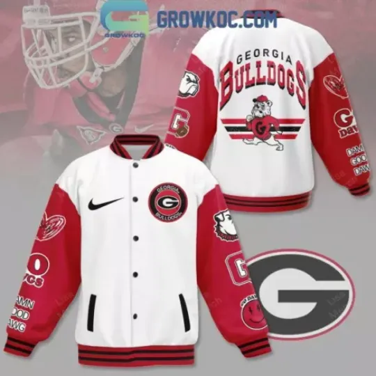 GA bulldogs Damn Good Dawgs Football Baseball Jacket