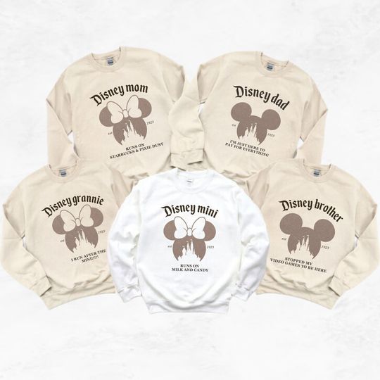 Discover Disney Custom Family Sweatshirt, Mom Sweatshirts, Personalized Sweatshirts, Gifts for Kids, Family Trip Matching outfits, Couples Shirts