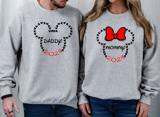 Discover Mickey and Minnie Sweatshirt, Disney Family Sweatshirt, Disney Family Matching Gifts, Disney Mommy Sweatshirt, Cute Disney Daddy Sweatshirt