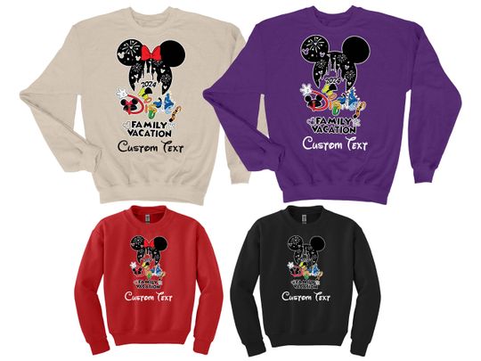 Discover Disney family vacation sweatshirts, Disney sweatshirts, Disney halloween 2024 or 2025, Disney world 280 characters. Disney sweatshirt L09