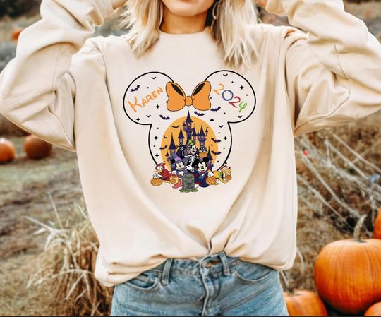 Discover Custom Disney Halloween Sweatshirt, 2024 Disney Halloween Sweatshirt,Mickey Minnie Halloween Sweat, Custom Family Disney, Halloween Family