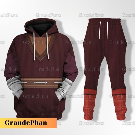 Halloween Star Wars Plo Koon Costumes Cosplay Hoodie, Star Wars Jogger, Halloween Disney