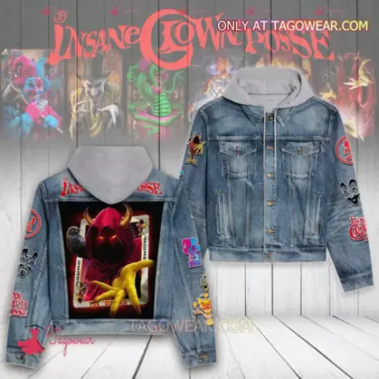 Discover Insane Clown Posse Joker The Wraith Hooded Denim Jacket