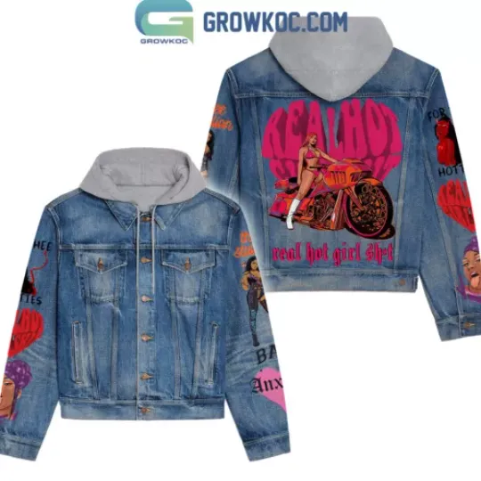 Discover Megan Thee Stallion Real Hot Girl Sh-t Hooded Denim Jacket