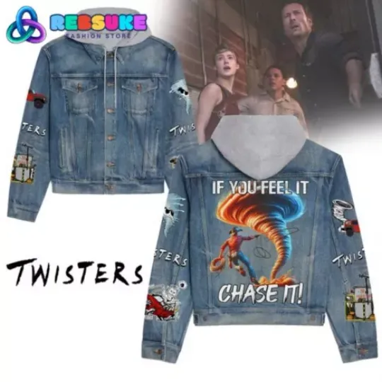 Discover Twisters If You Feel It Chase It Hoodie Denim Jacket