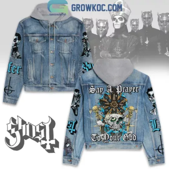 Discover Ghost Say A Prayer To Your God Hooded Denim Jacket