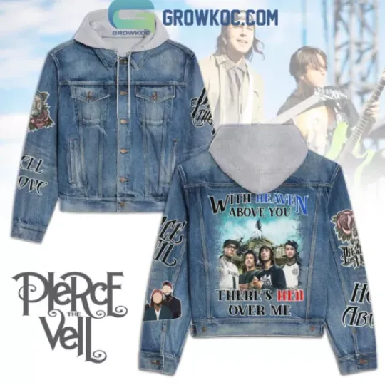 Pierce The Veil With Heaven Above You There’s Hell Over Me Hooded Denim Jacket