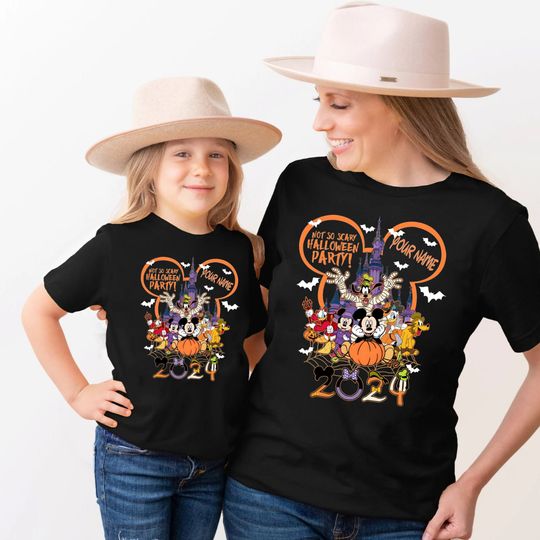 Discover Mickey's not so scary Halloween Party shirt, Mickey castle pumpkin shirt, Halloween Spooky sweatshirt, Family Mom Dad Adult Kid Toddler baby