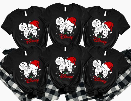 Discover Disney Christmas Family Tee,Disney Xmas 2024 Tee,Disney Long Sleeve,Disney Holiday Shirt,Disney Matching Shirt,Disney Christmas Party Shirt