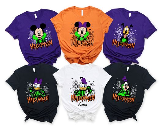 Discover 2024 Disney Halloween Tee,Mickey And Friends Shirt,Disney Characters,Disney Group Shirt,Disney Scary Party,Disney Shirts,Disney Vacation