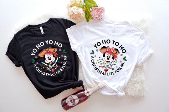 Yo Ho Yo Ho A Christmas Life For Me Shirt, Pirate Family Christmas Shirt, Funny Disneyland Christmas Crew Shirts, Cruise Christmas Tee