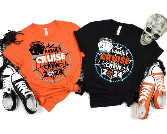 Discover Family Cruise Crew 2024 Shirts, Halloween Cruise Shirt, Funny Halloween Cruising Tee, Family Cruise Shirts, Family Vacation Shirts