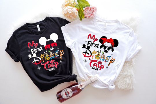 Discover My First Disney Trip 2024 Shirt, Family Disney Trip Shirts, Mickey Disney Trip Tee, Disney Vacation T-shirt, Disneyland Shirt, Disney Gifts