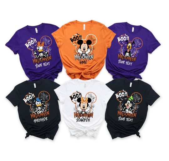 Discover Custom Halloween Disneyland Shirts, Halloween Boo Squad Shirts, Halloween Disneyworld Shirts, Mickey And Friends T-shirts, Halloween Tee